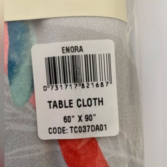 Table Cloth 100% Cotton 60 Inch x 90 Inch Decorative Washable Rectangle Tableclo - Picture 3 of 3